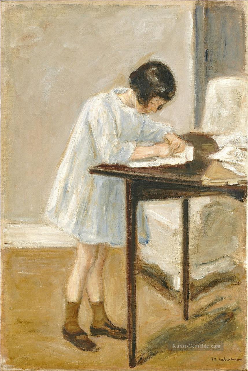 Die Enkelin des Künstlers am Tisch 1923 Max Liebermann deutscher Impressionismus Ölgemälde